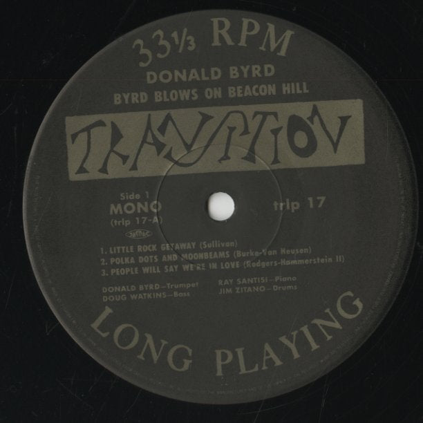 Donald Byrd - Byrd Blows On Beacon Hill (TRLP17) LP 1989 JPN Transition｜中古LP