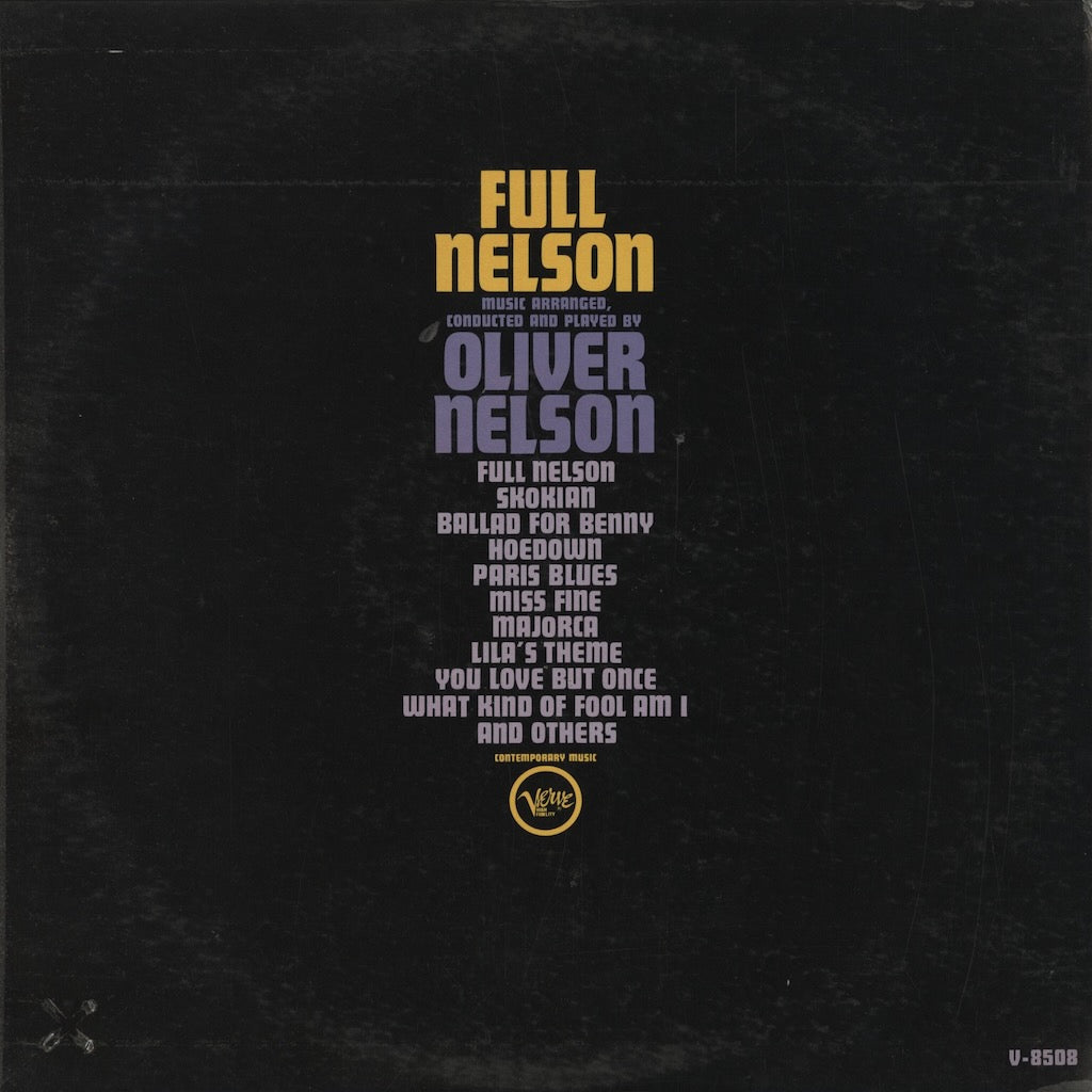 Oliver Nelson - Full Nelson (V-8508) LP 1963 US Verve - MGM Records