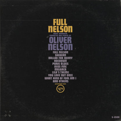 Oliver Nelson - Full Nelson (V-8508) LP 1963 US Verve - MGM Records