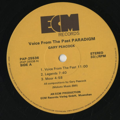 Gary Peacock / ゲイリー・ピーコック / Voices from The Past (PAP-25536)