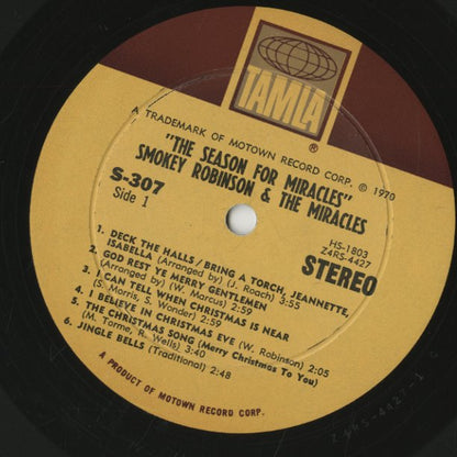 Smokey Robinson & The Miracles - The Season for Miracles (TS307) LP 1970 US Tamla｜中古LP