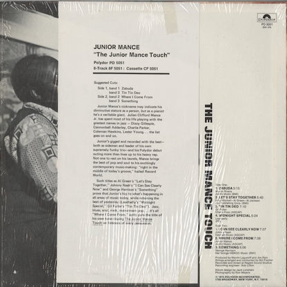 Junior Mance – The Junior Mance Touch (PD 5051) 1973 US Polydor｜中古LP