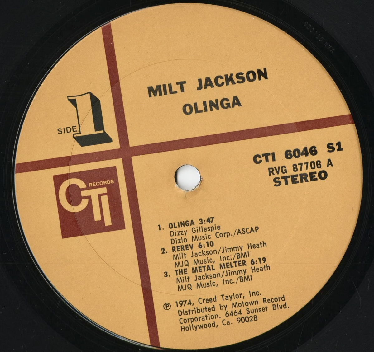 Milt Jackson - Olinga (CTI 6046 S1) 1974 US CTI｜中古LP