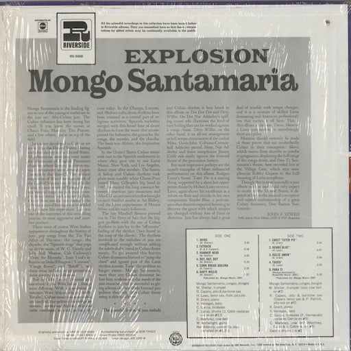 Mongo Santamaria - Explosion (RS 3008) LP 1968 US Riverside｜中古LP