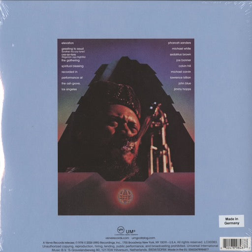 Pharoah Sanders - Elevation (00602478984877) LP 2026 GER Verve / Impulse｜新品LP back