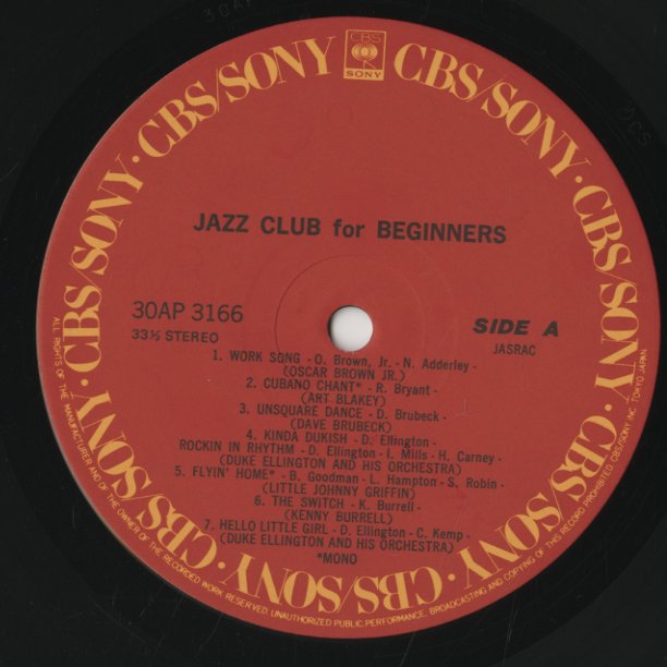 V.A./ Jazz Club For Beginners - Paul Murphy Presents (30AP3166)