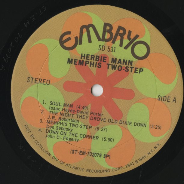 Herbie Mann / ハービー・マン / Memphis Two-Step (SD531)