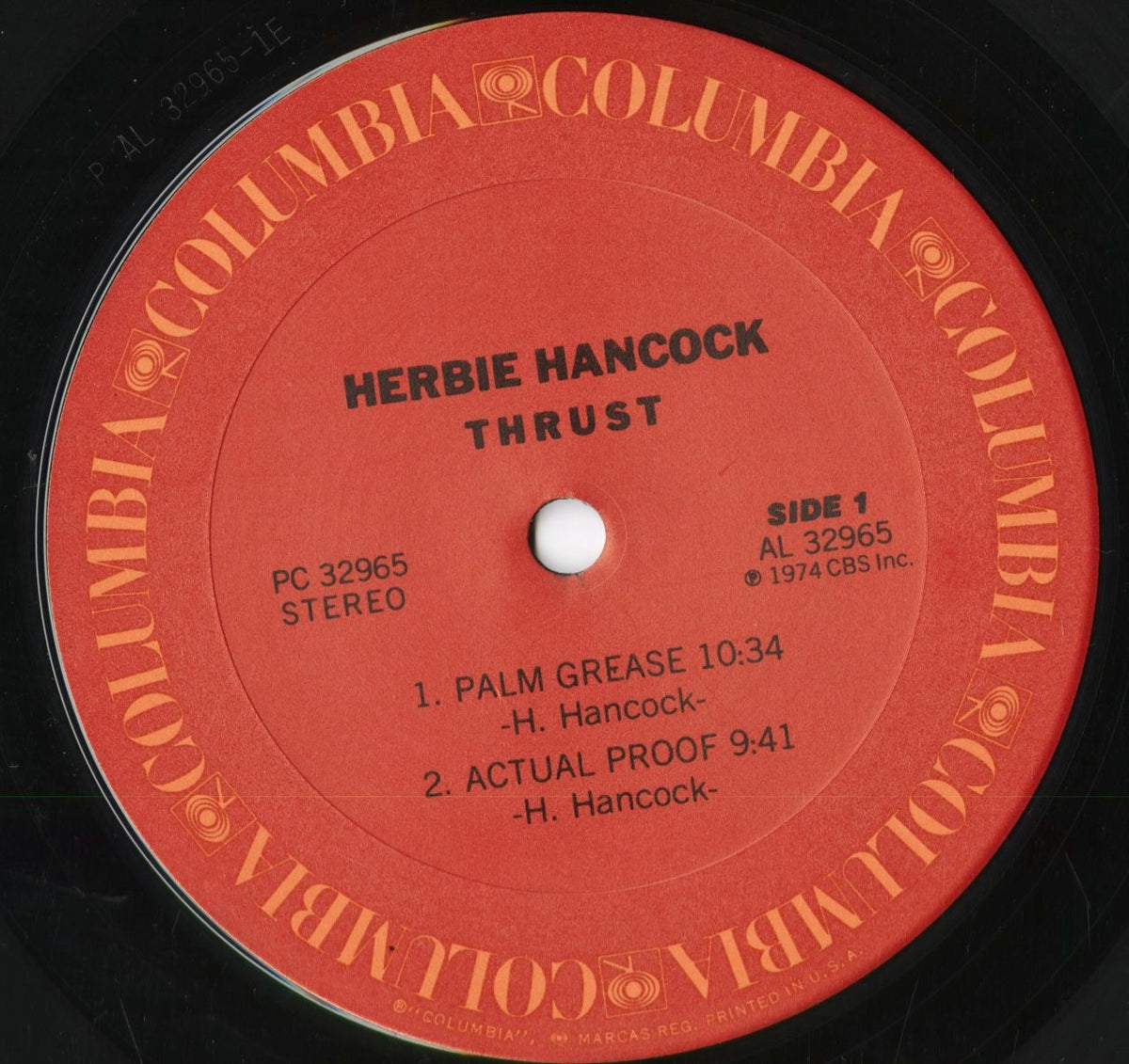 Herbie Hancock - Thrust (PC 32965) 1974 US Columbia｜中古LP