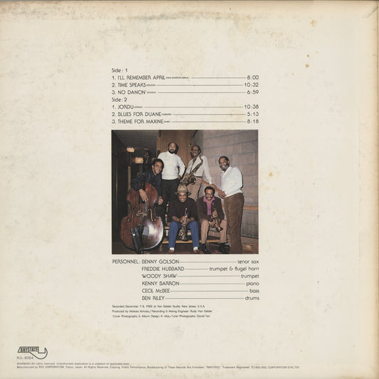Benny Golson With Freddie Hubbard And Woody Shaw - Time Speaks (RJL-8054) LP 1983 JPN Baystate｜中古LP