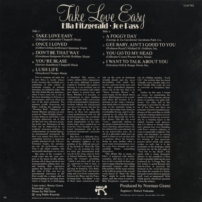 Ella Fitzgerald & Joe Pass - Take Love Easy (2310 702) LP 1977 US Pablo｜中古LP