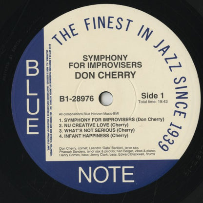 Don Cherry – Symphony For Improvisers (B1-28976) LP 1994 US Blue Note｜中古LP