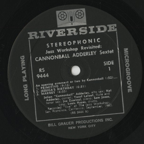 Cannonball Adderley Sextet - Jazz Workshop Revisited (9444) LP 1963 US Riverside｜中古LP