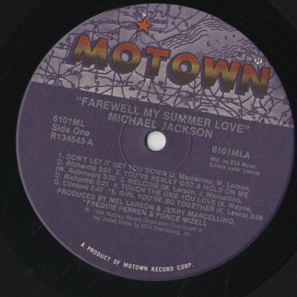 Michael Jackson - Farewell My Summer Love (6101MLA) LP 1984 US Motown｜中古LP