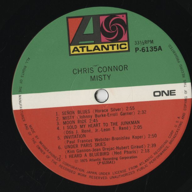 Chris Connor / クリス・コナー / Misty (P-6135A)