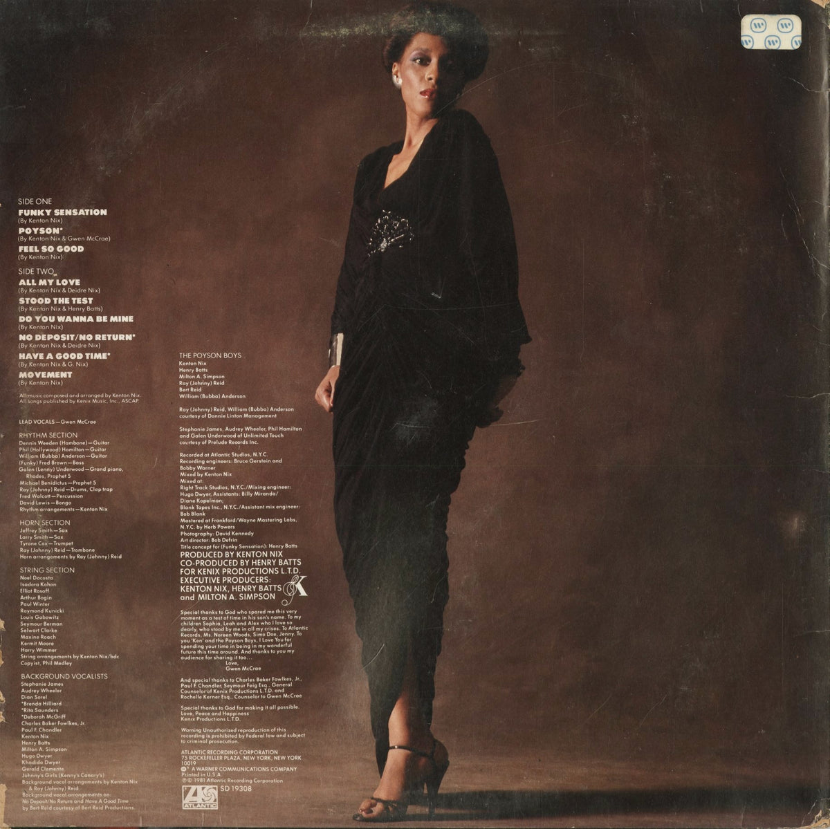 Gwen McCrae - Gwen McCrae (SD 19308) 1981 US Atlantic｜中古LP