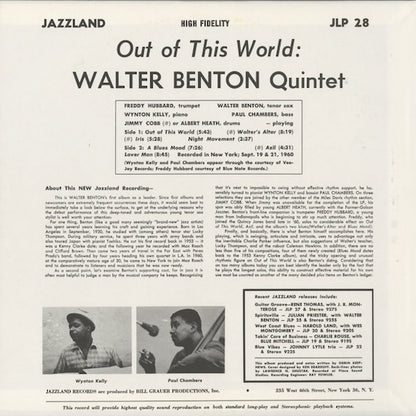 Walter Benton Quintet - Out Of This World (VIJJ-30049) 1993 JPN Jazzland｜中古LP
