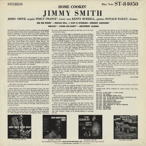 Jimmy Smith - Home Cookin' (BN 4050) 1992 JPN Blue Note｜中古LP