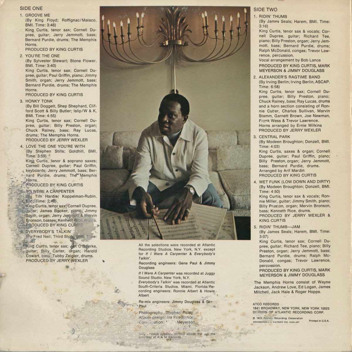 King Curtis - Everybody's Talkin' (SD 33-385) 1972 US Atco｜中古LP