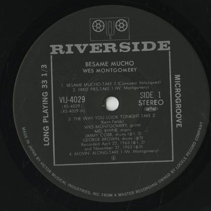 Wes Montgomery - Besame Mucho (VIJ4029) LP 1983 JPN Riverside