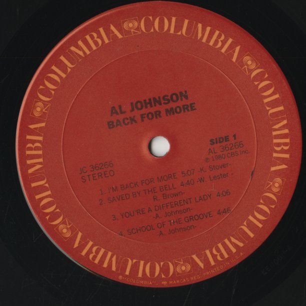 Al Johnson / アル・ジョンソン / Back For More (JC 36266)