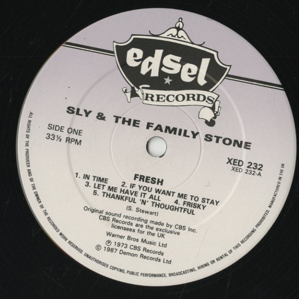 Sly & The Family Stone / スライ＆ザ・ファミリーストーン / Fresh (XED232)