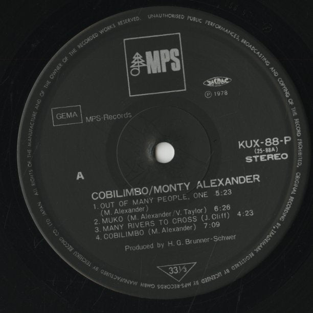 Monty Alexander / モンティ・アレキサンダー / Cobilimbo (KUX-88-P)