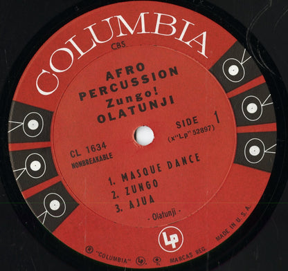 Olatunji - Zungo! (CL 1634) 1961 US Columbia｜中古LP