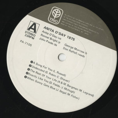 Anita O'Day - Anita 1975 (PA-7105) LP 1975 JPN Trio｜中古LP