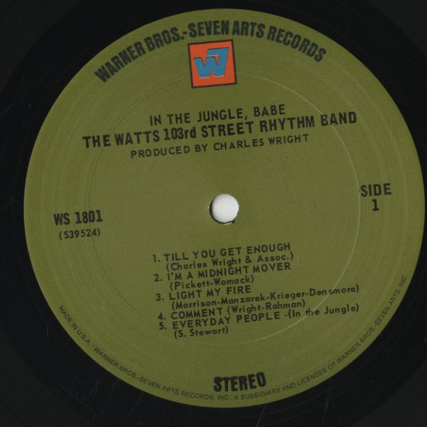 The Watts 103rd Street Rhythm Band / ワッツ 103rd ストリート・リズム・バンド / In The Jungle Babe (WS 1801)