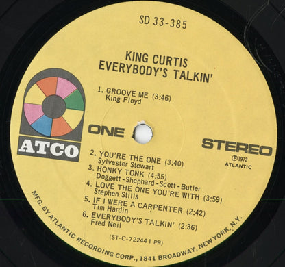 King Curtis - Everybody's Talkin' (SD 33-385) 1972 US Atco｜中古LP