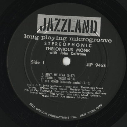 Thelonious Monk / セロニアス・モンク / With John Coltrane (JLP946S)