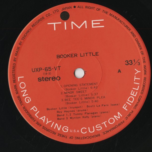 Booker Little / ブッカー・リトル (1960) (UXP-65-VT)