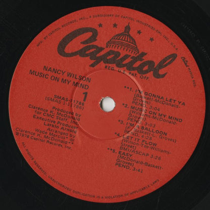 Nancy Wilson / ナンシー・ウィルソン / Music On My Mind (SMAS11786)