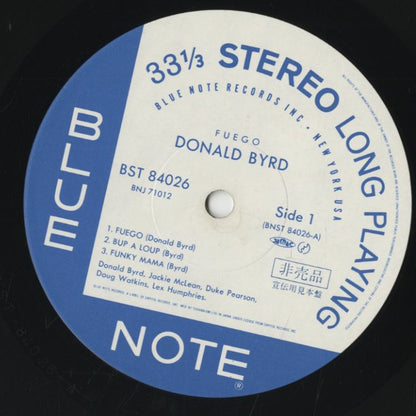 Donald Byrd / ドナルド・バード / Fuego (BNJ71012)