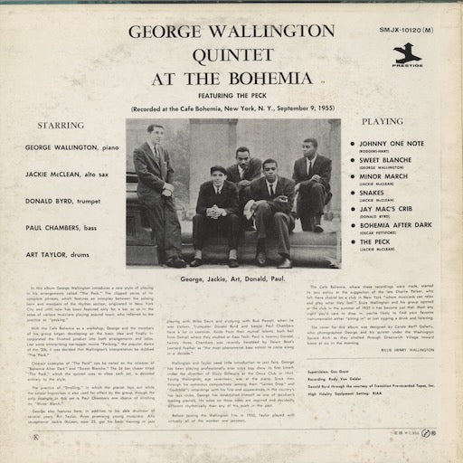 George Wallington Quintet – At The Bohemia (SMJX-10120(M)) LP 1970 JPN Prestige | 中古LP