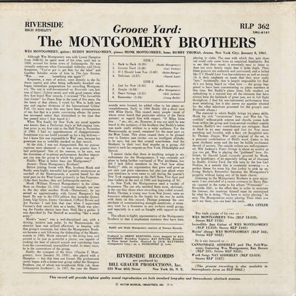 The Montgomery Brothers - Groove Yard (SMJ-6141) LP 1976 JPN Riverside｜中古LP
