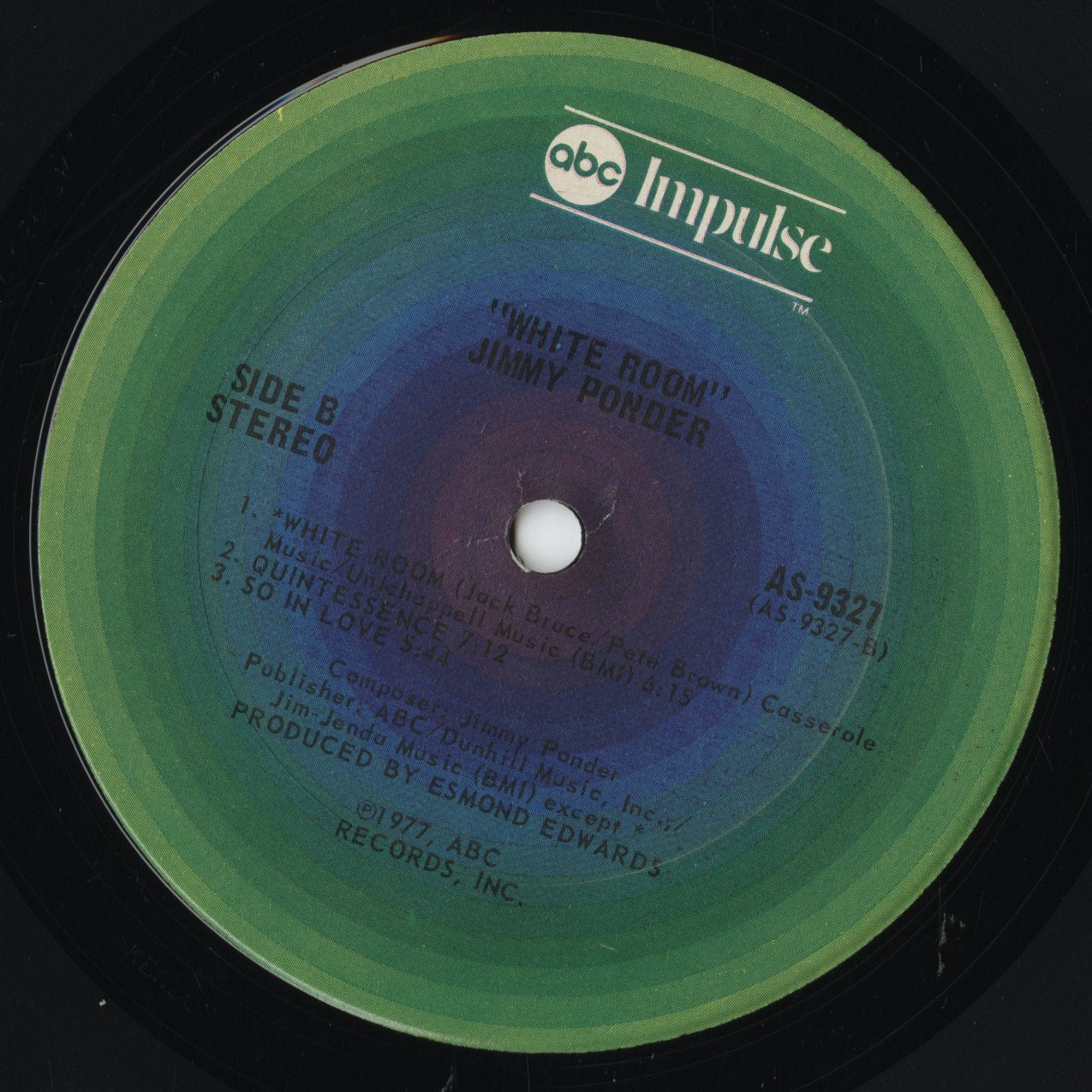 Jimmy Ponder - White Room (AS-9327) LP 1977 US ABC Impulse｜中古LP