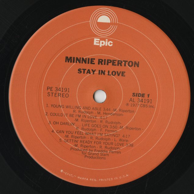 Minnie Riperton / ミニー・リパートン / Stay In Love (PE 34191)