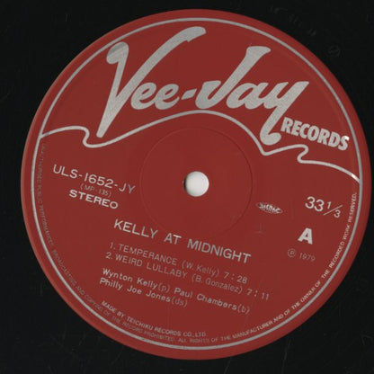 Wynton Kelly / ウィントン・ケリー / Kelly At Midnite (ULS-1652-JY) 1979 JPN Pressing