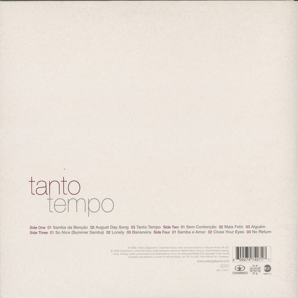 Bebel Gilberto / ベベウ・ジルベルト / tanto tempo -2LP (0927-47407-1)