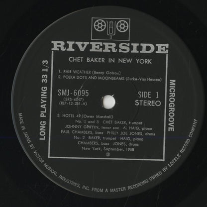 Chet Baker / チェット・ベイカー / In New York (SMJ-6095)