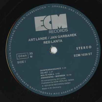 Art Lande - Jan Garbarek / アート・ランディ / Red Lanta (ECM-1038)