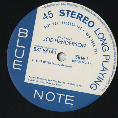 Joe Henderson - Page One -2LP (AP-84140)2009 US Analogue Productions｜中古LP