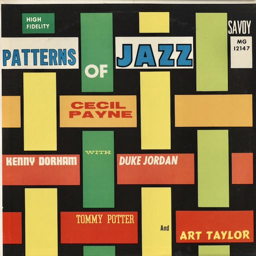 Cecil Payne - Patterns Of Jazz (MG 12147) LP 1970's US Savoy｜中古LP
