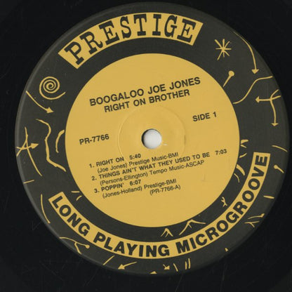 Boogaloo Joe Jones / ブーガルー・ジョー・ジョーンズ / Right On Brother (PR7766)