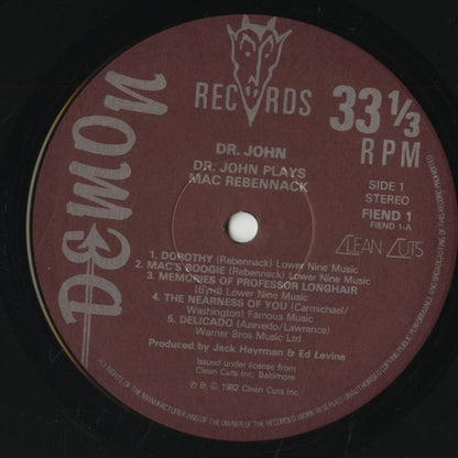 Dr. John / ドクター・ジョン / Plays Mac Rebennack (FIEND1)