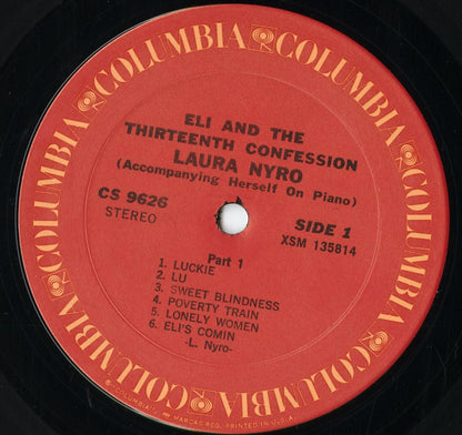 Laura Nyro - Eli And The Thirteenth Confession (CS 9626) 1970 US Columbia｜中古LP