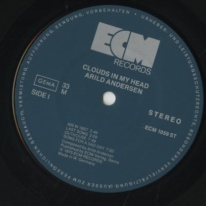 Arild Andersen / アリルド・アンデルセン /  Clouds In My Head (ECM 1059 ST)
