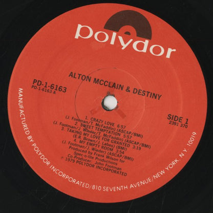 Alton McClain & Destiny / アルトン・マクレイン＆デスティニー (1978) (PD-1-6163)