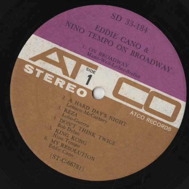 Eddie Cano & Nino Tempo / エディ・カノ　ニノ・テンポ / On Broadway (SD33-184) STEREO